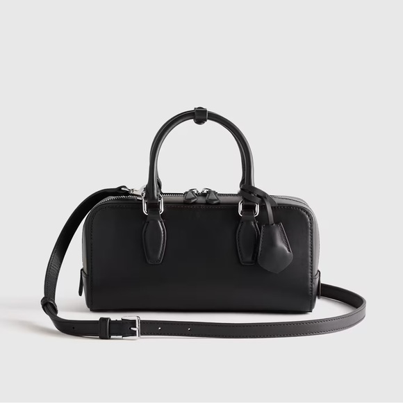 Quince Handbags - Quince Italian Leather Mini Bowler Crossbody Satchel